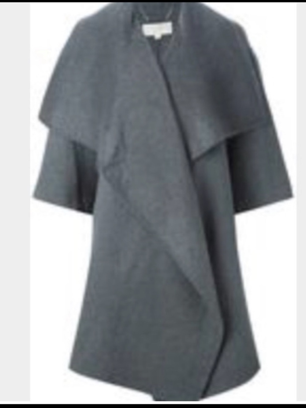 MICHAEL Michael Kors Charcoal Draped Open-Front Jacket Oversized